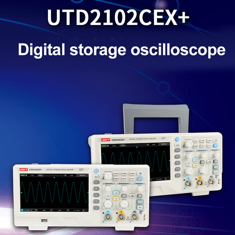Digital Storage Oscilloscope 100Mhz - UNI-T UTD2102CEX + عاكس ذبذبات تخزين
