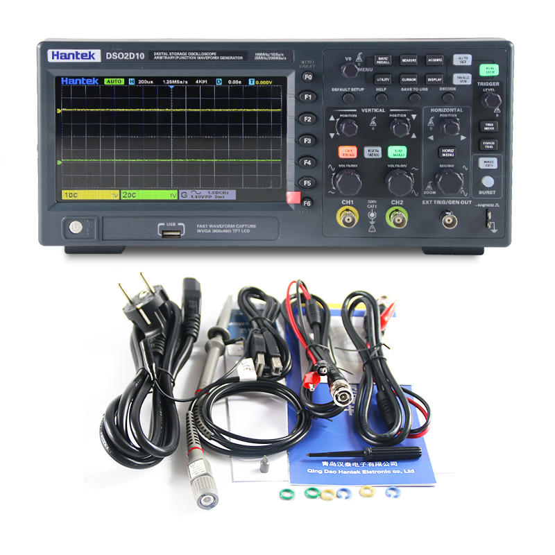 Digital Storage Oscilloscope 100Mhz - جهاز راسم ذبذبات رقمي هانتك DSO2D10