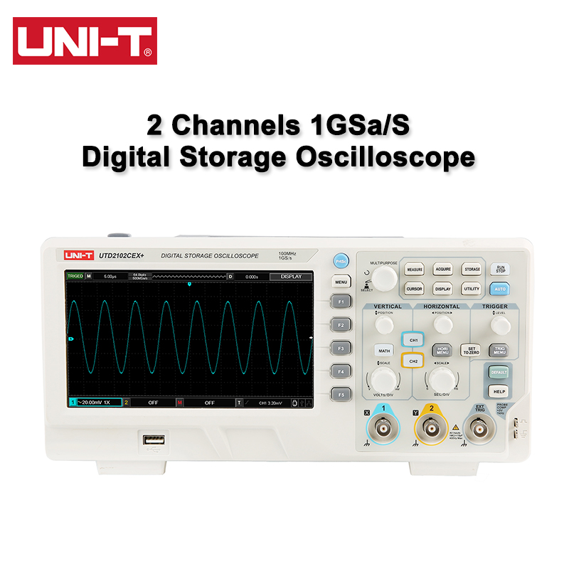 Digital Storage Oscilloscope 100Mhz - UNI-T ملتقط الذبذبات الرقمي UTD2102CEX +