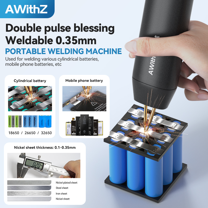 Spot Welder 18650 Battery Pack - Awithz بطارية محمولة بقعة لحام لتقوم