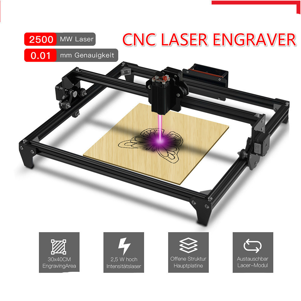 Mini Laser Engraver Cnc Router - 30*40 سنتيمتر صغيرة 2500 ميجا واط