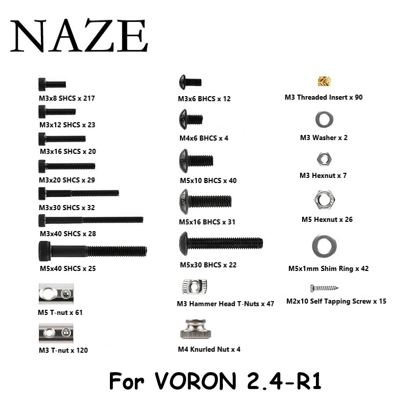 Voron 2.4 R2 Kit - نازي Voron2.4 طابعة ثلاثية الأبعاد R1/R2