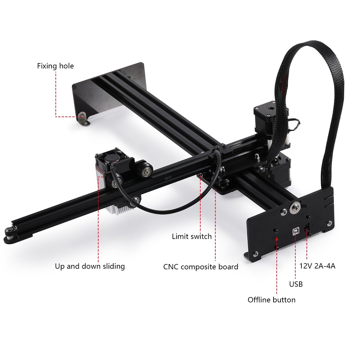 متوفر NEJE 3 PLUS N40630 30 وا - مراجعة Mini Laser Engraver Cnc Router وسعره