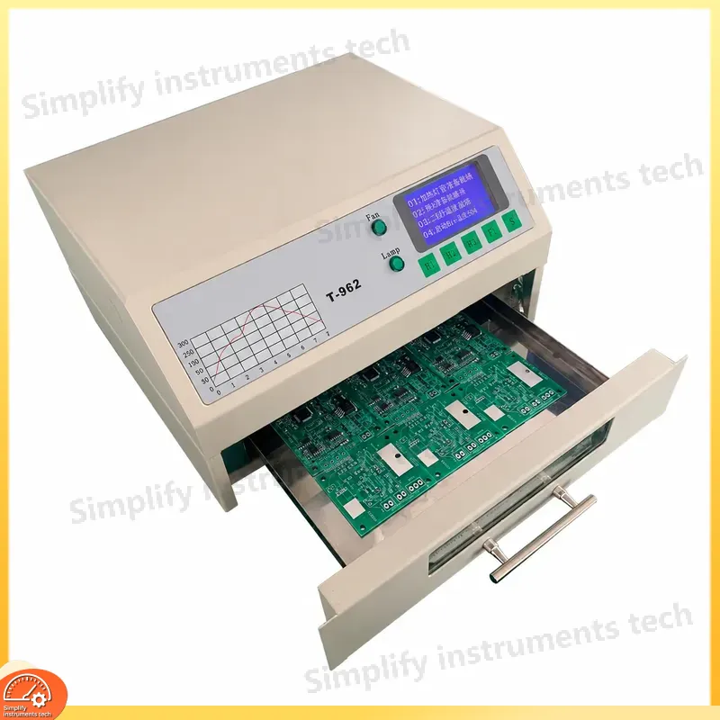 فرن إعادة تدفق T962 بجهد 110 ف - مراجعة Reflow Oven Pcb T962 وسعره