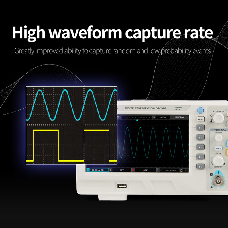 UNI-T UTD2102CEX + عاكس ذبذبات - مراجعة Digital Storage Oscilloscope 100Mhz وسعره
