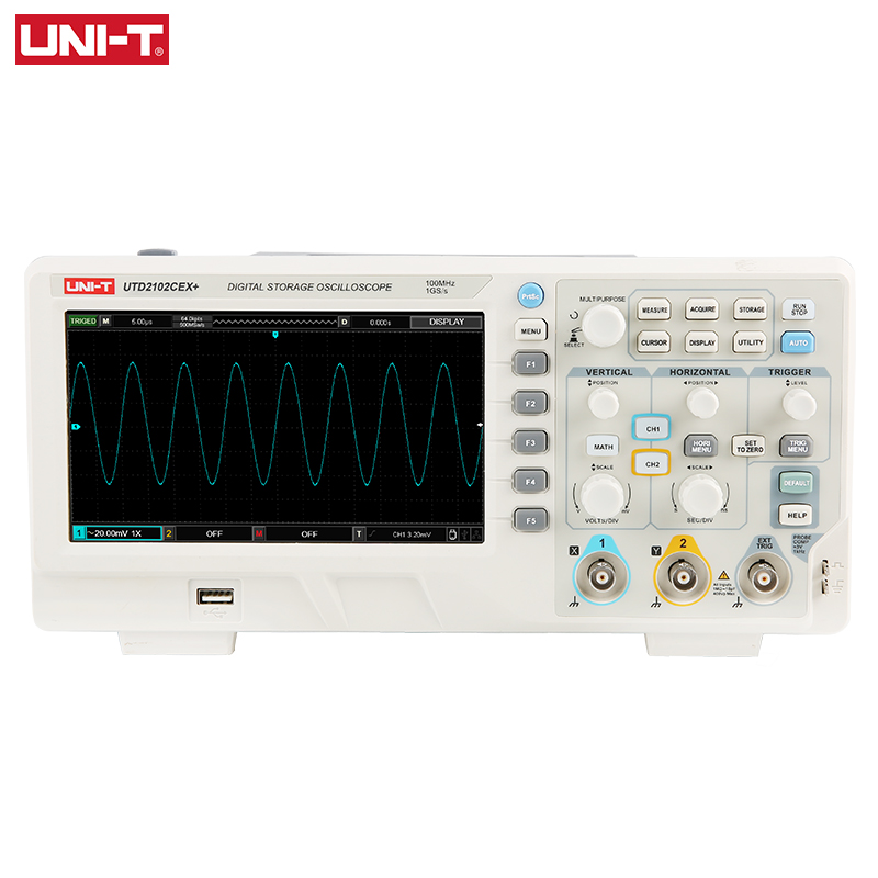 UNI-T UTD2102CEX + عاكس ذبذبات - مراجعة Digital Storage Oscilloscope 100Mhz وسعره