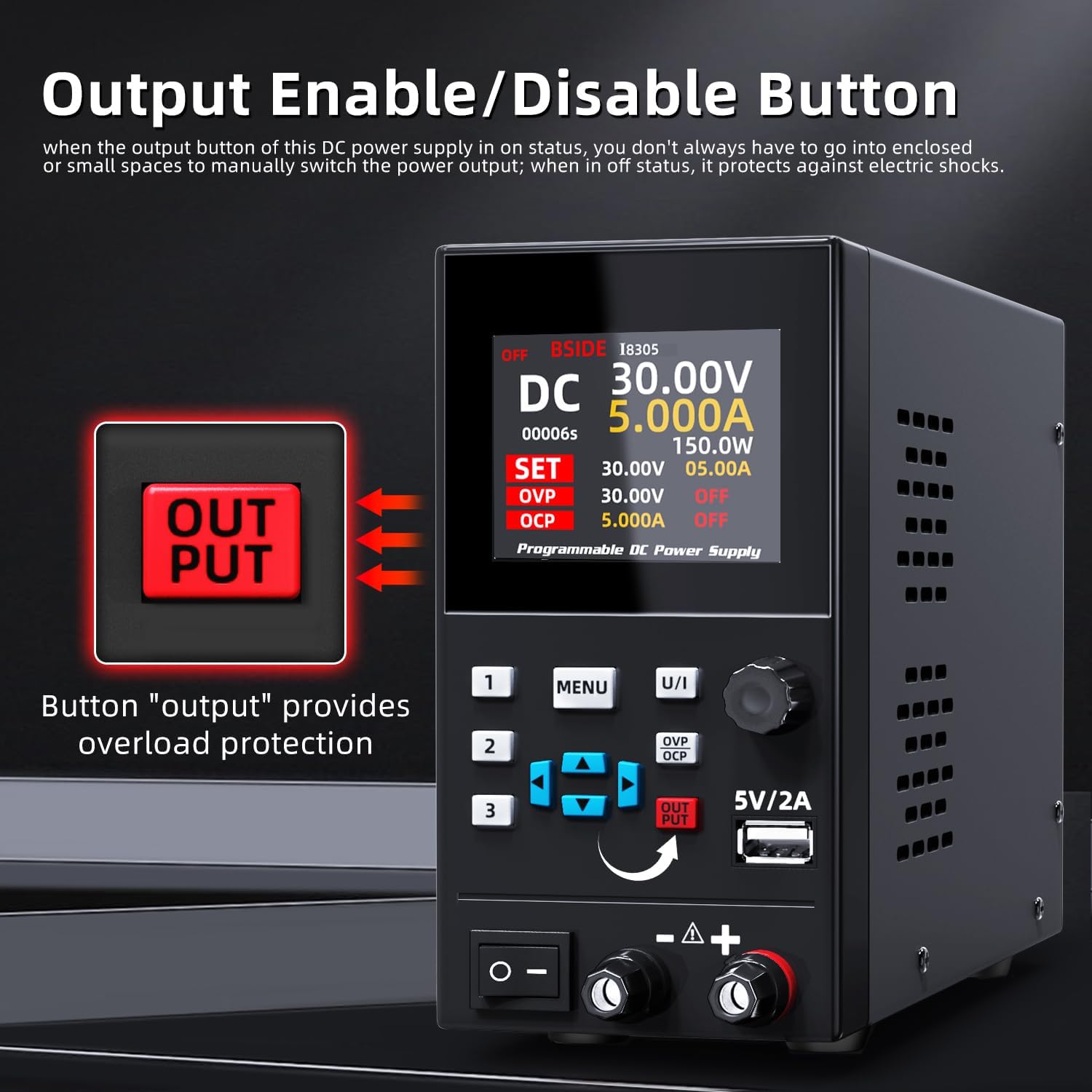 Bside DC مصدر طاقة منظم ، قابل - مراجعة Programmable Dc Power Supply 30V 10A وسعره