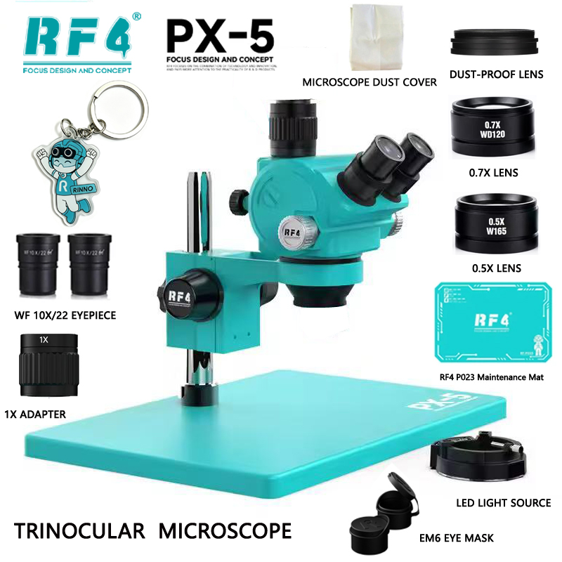مجهر ستيريو ثلاثي العدسات RF4  - مراجعة Stereo Trinocular Microscope Pcb وسعره