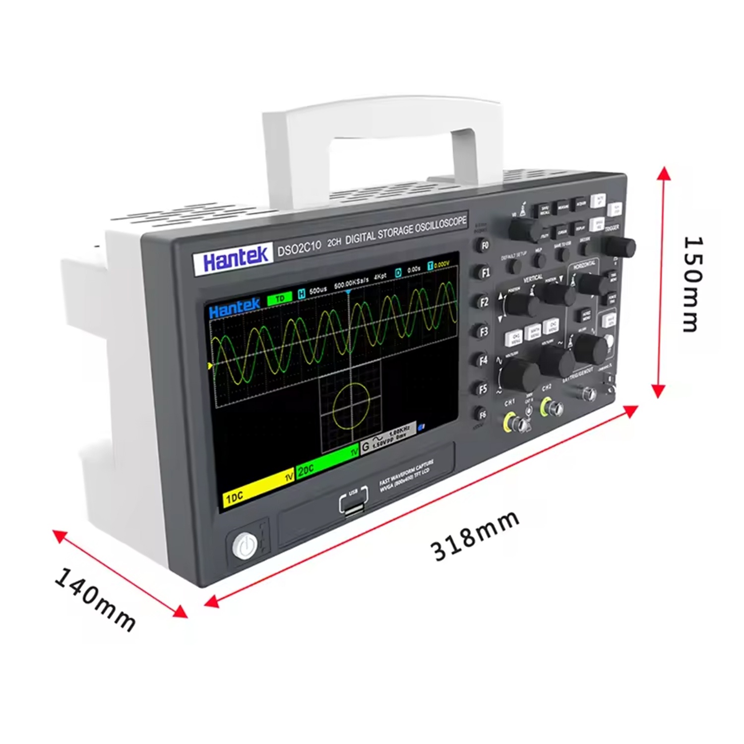 DSO2C10 DSO2C15 DSO2C10 جهاز ر - مراجعة Digital Storage Oscilloscope 100Mhz وسعره