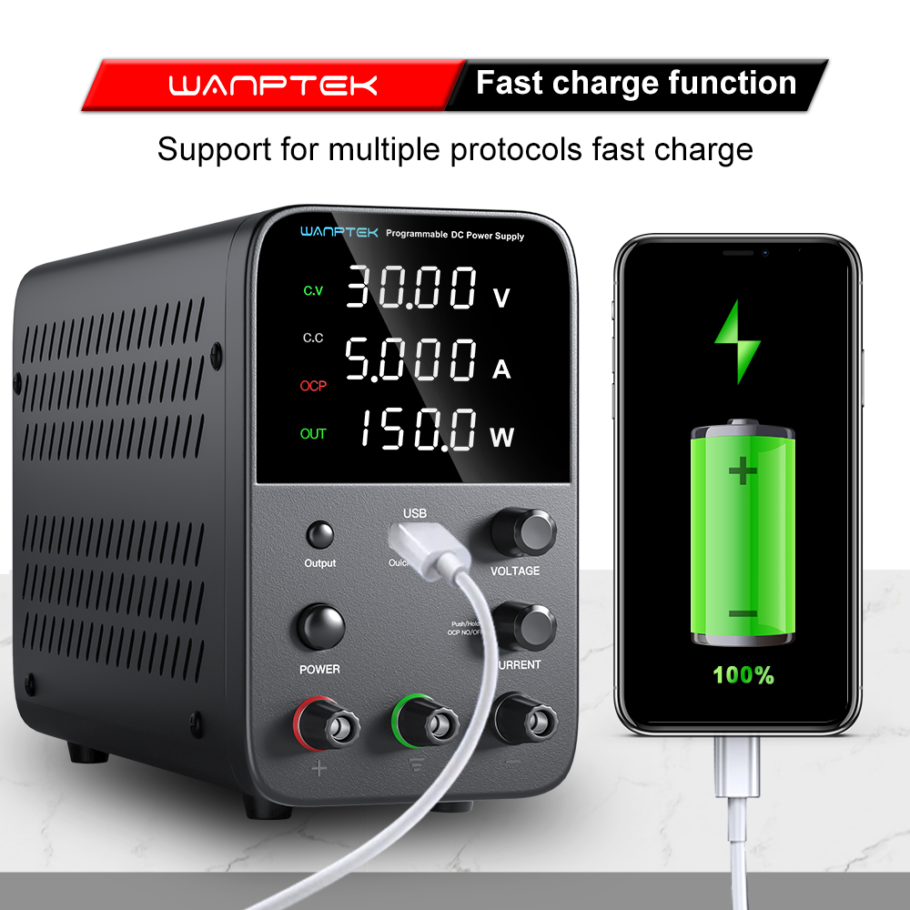 Wanptek قابل للبرمجة تيار مستم - مراجعة Programmable Dc Power Supply 30V 10A وسعره