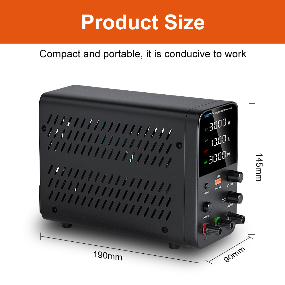 Wanptek قابل للبرمجة تيار مستم - مراجعة Programmable Dc Power Supply 30V 10A وسعره