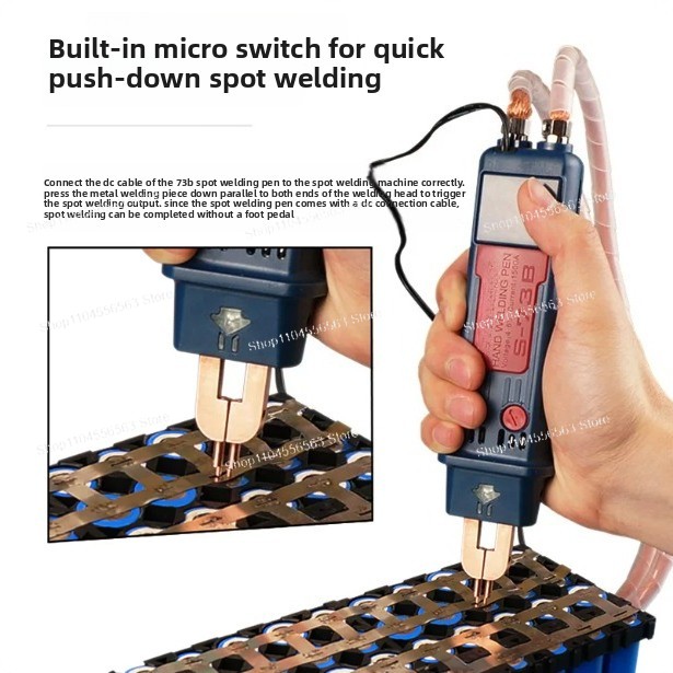 قلم لحام نقطي متكامل 73B مع مف - مراجعة Spot Welder 18650 Battery Pack وسعره