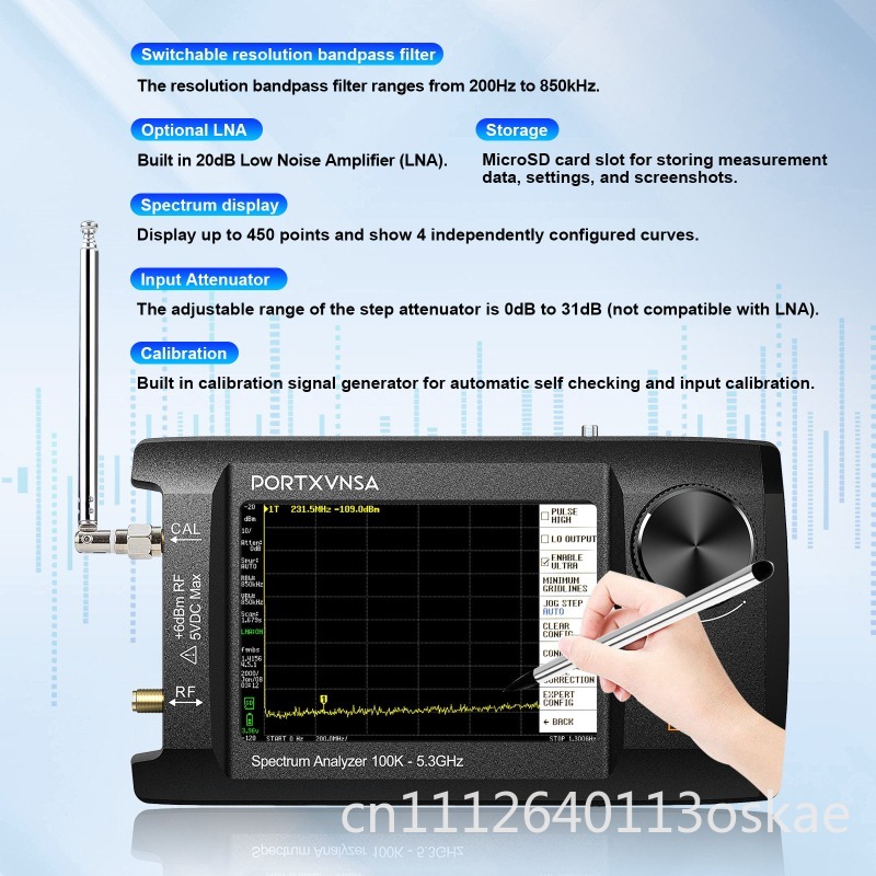 محلل طيف محمول متعدد الوظائف S - مراجعة Signal Generator Spectrum Analyzer وسعره