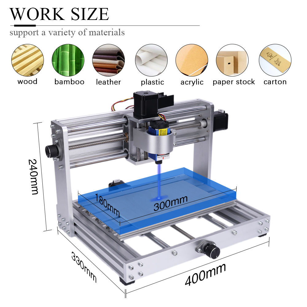 ماكينة نقش المعادن باستخدام ال - مراجعة Mini Laser Engraver Cnc Router وسعره