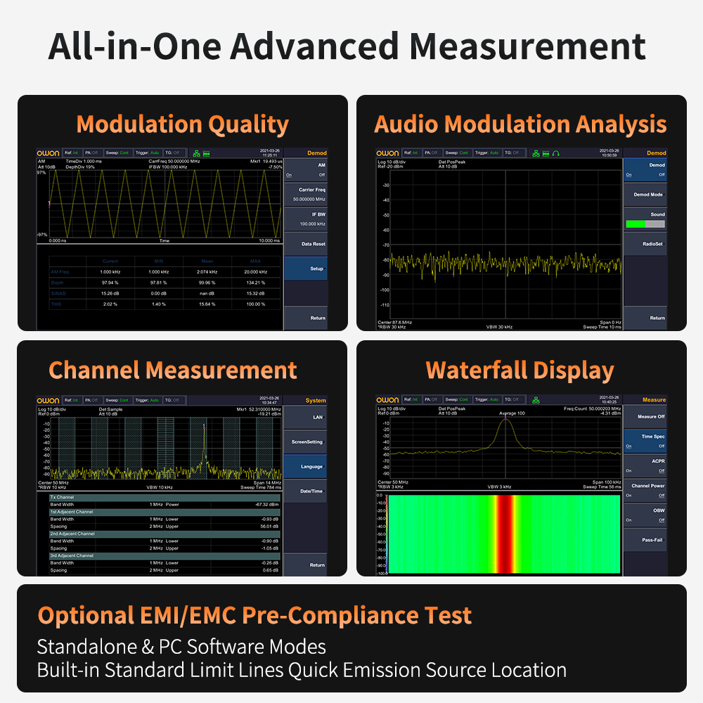 محلل طيف OWON مع مولد تتبع XSA - مراجعة Signal Generator Spectrum Analyzer وسعره