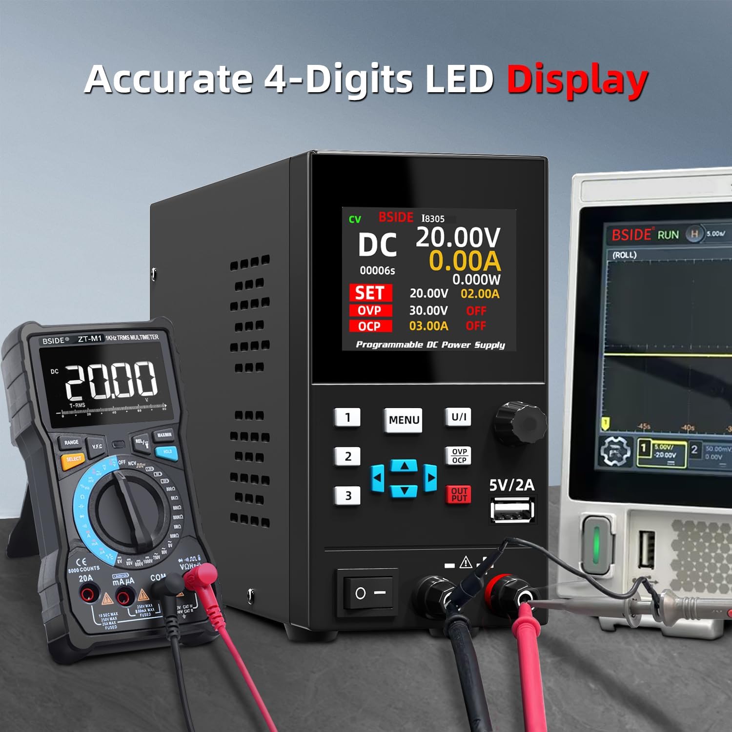 BSIDE تيار مستمر مختبر موفر طا - مراجعة Programmable Dc Power Supply 30V 10A وسعره