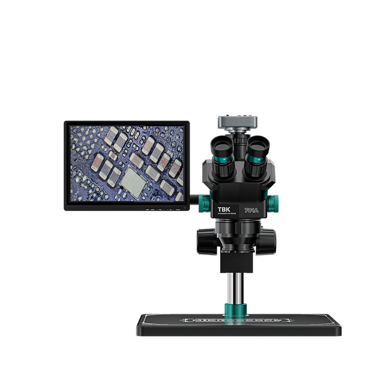 مجهر ستيريو ثلاثي العينية TBK  - مراجعة Stereo Trinocular Microscope Pcb وسعره
