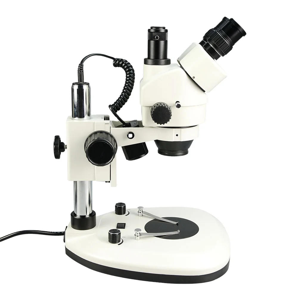 مجهر صناعي ثلاثي العينية بتكبي - مراجعة Stereo Trinocular Microscope Pcb وسعره