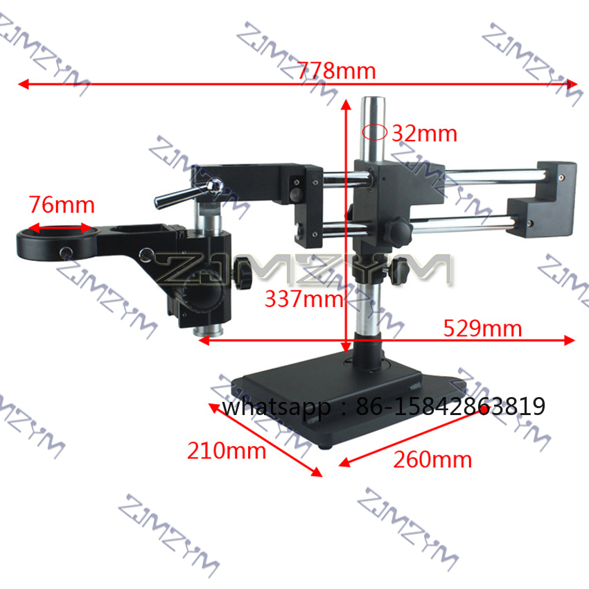 حامل عالمي مزدوج الذراعين للمج - مراجعة Stereo Trinocular Microscope Pcb وسعره
