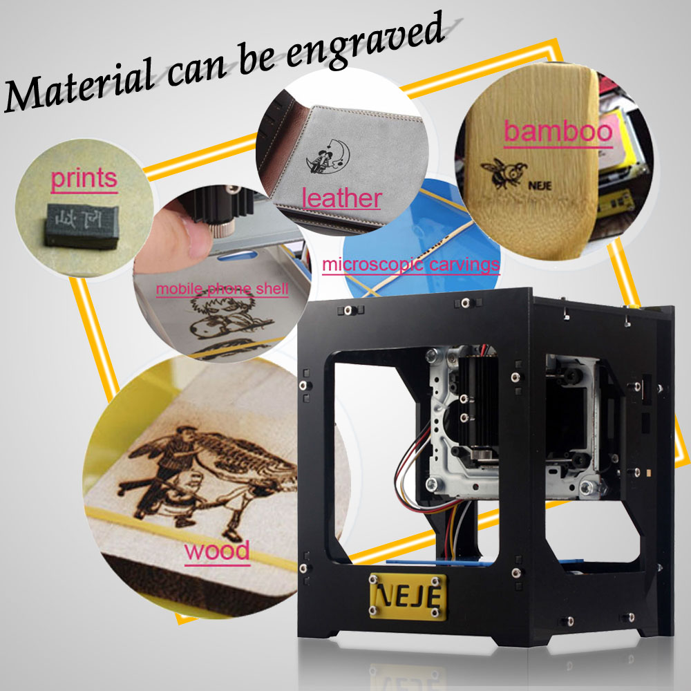 NEJE 500MW جهاز توجيه صغير باس - مراجعة Mini Laser Engraver Cnc Router وسعره