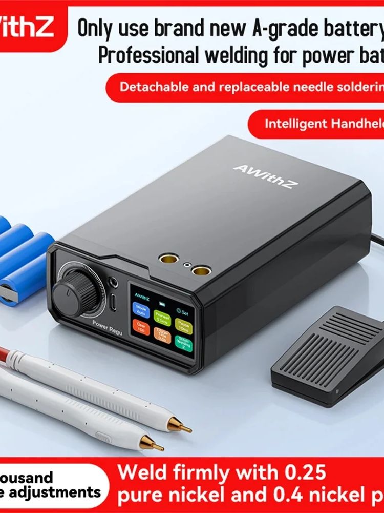 آلة لحام محمولة Awithz UK3 للب - مراجعة Spot Welder 18650 Battery Pack وسعره