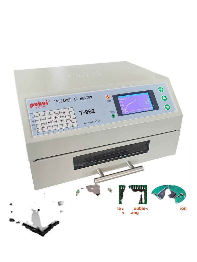 فرن إعادة تدفق PCB صغير واقتصا - مراجعة Reflow Oven Pcb T962 وسعره