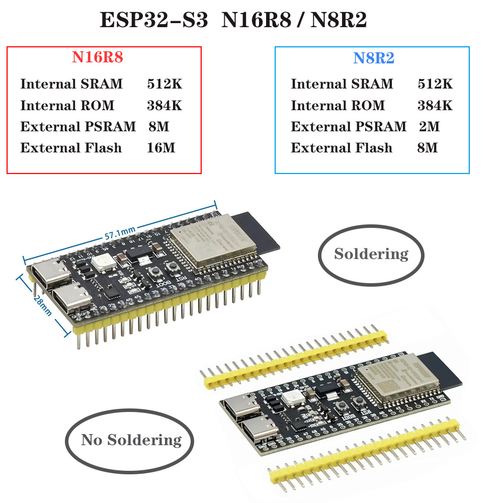 لوحات تطوير ESP32-S3 مع مجموعة - مراجعة Esp32 S3 Development Board Lot وسعره
