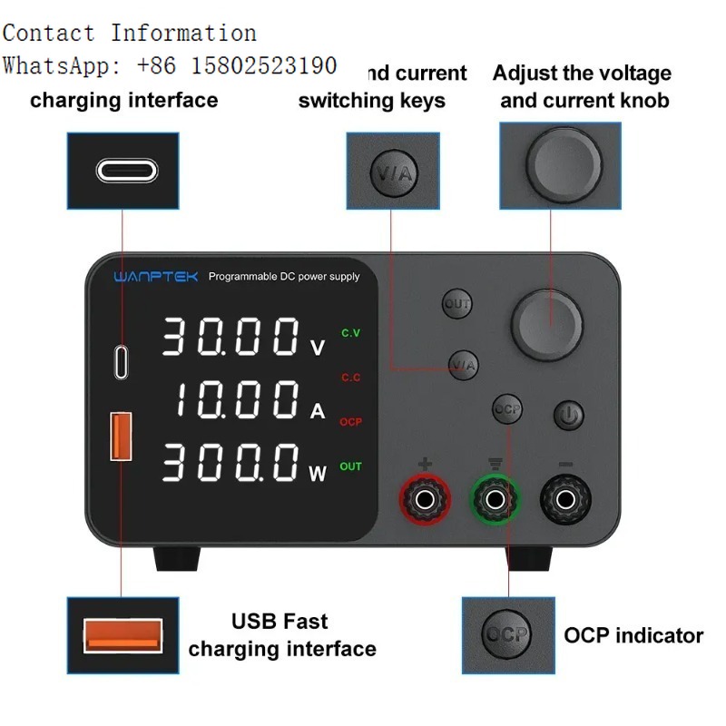 مصدر طاقة TPS3010 30 فولت 10 أ - مراجعة Programmable Dc Power Supply 30V 10A وسعره