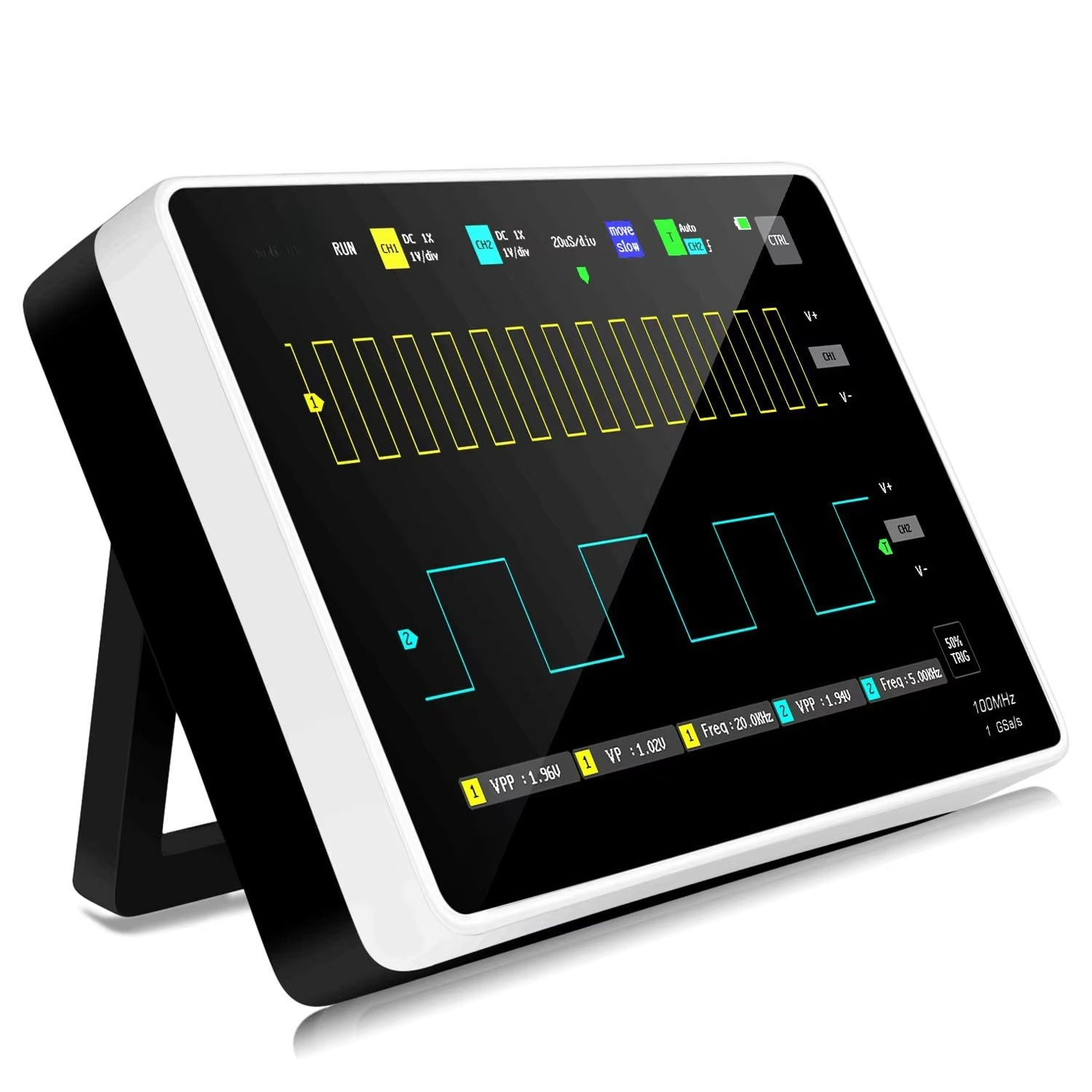جهاز راسم ذبذبات رقمي محمول مع - مراجعة Digital Storage Oscilloscope 100Mhz وسعره
