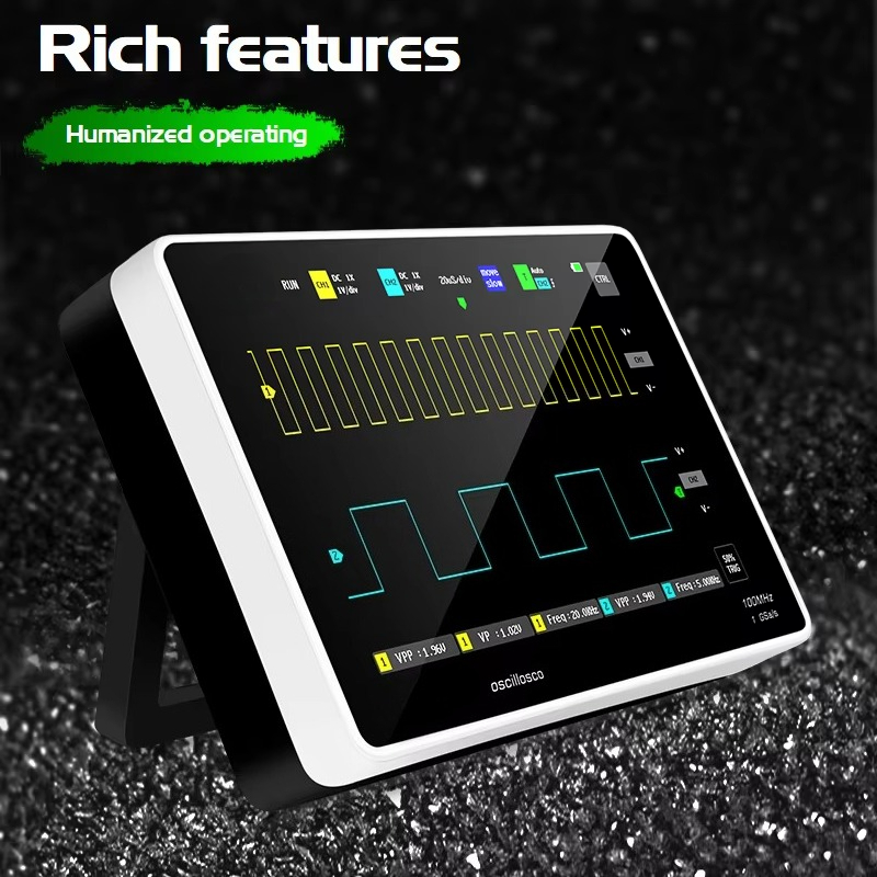 جهاز راسم ذبذبات رقمي محمول مع - مراجعة Digital Storage Oscilloscope 100Mhz وسعره
