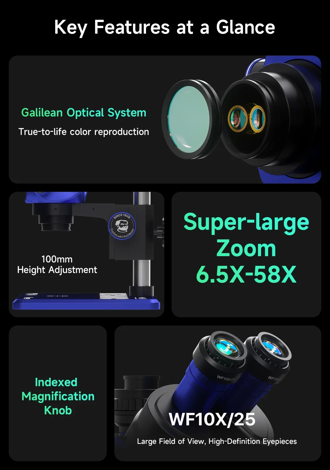 مجهر ستيريو ثلاثي العينية MECH - مراجعة Stereo Trinocular Microscope Pcb وسعره
